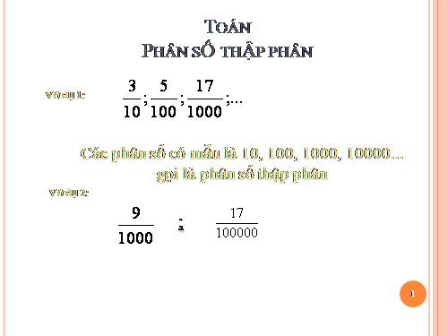 Phân số thập phân