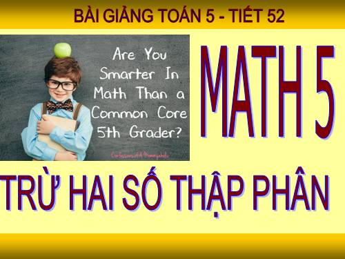 Trừ hai số thập phân