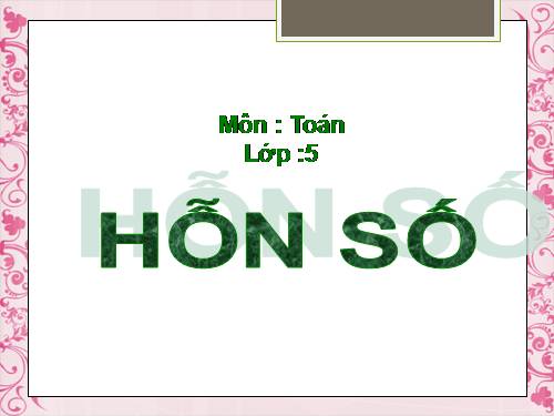 Hỗn số