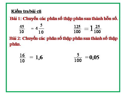 Số thập phân bằng nhau