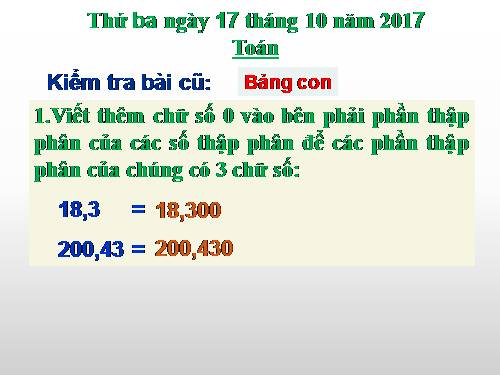 So sánh hai số thập phân