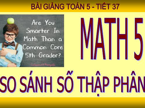 So sánh hai số thập phân