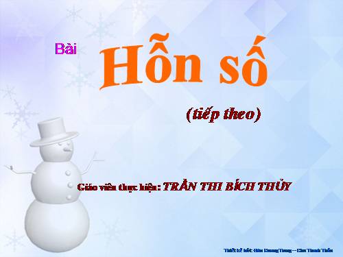 Hỗn số (tiếp theo)