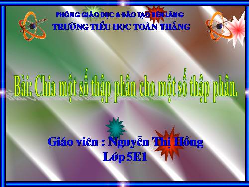 Chia một số thập phân cho một số thập phân