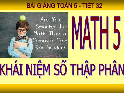 Khái niệm số thập phân