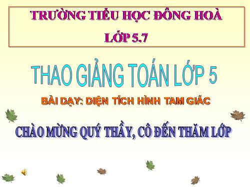 Diện tích hình tam giác