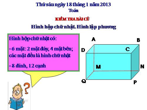 Diện tích xung quanh và diện tích toàn phần của hình hộp chữ nhật