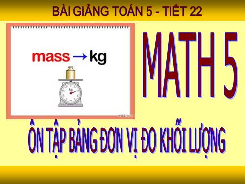 Ôn tập: Bảng đơn vị đo khối lượng