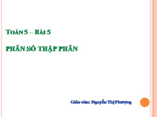 Phân số thập phân