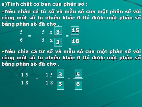 Ôn tập: Tính chất cơ bản của phân số