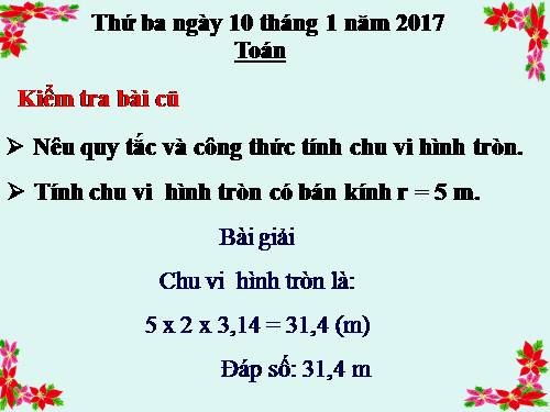 Diện tích hình tròn
