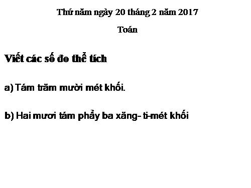 Thể tích hình hộp chữ nhật
