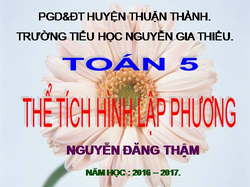 Thể tích hình lập phương