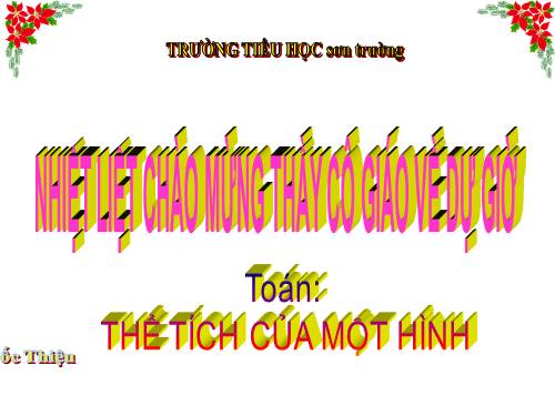 Thể tích của một hình