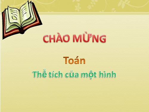 Thể tích của một hình