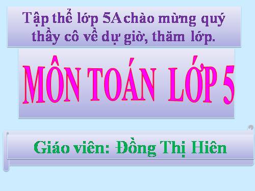 Chia một số thập phân cho một số tự nhiên