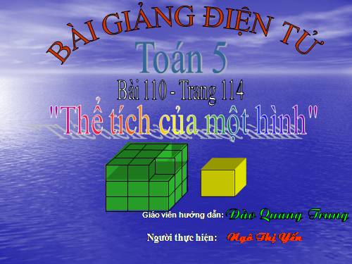 Thể tích của một hình