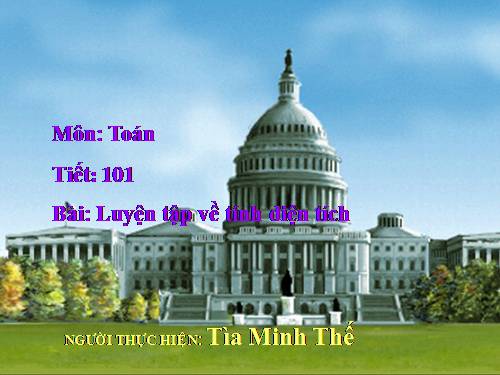 Ôn tập về tính chu vi, diện tích một số hình
