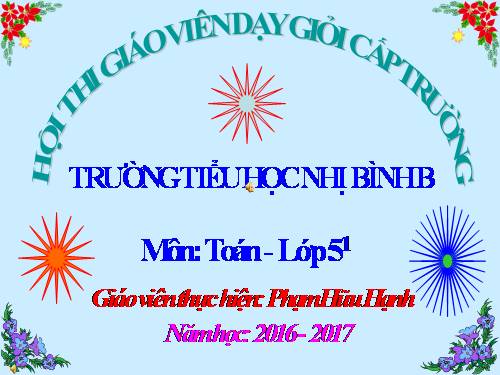 Giải toán về tỉ số phần trăm (tiếp theo)
