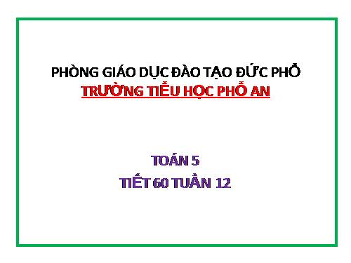 Chia một số thập phân cho một số tự nhiên