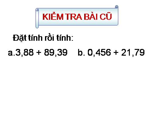 Tổng nhiều số thập phân