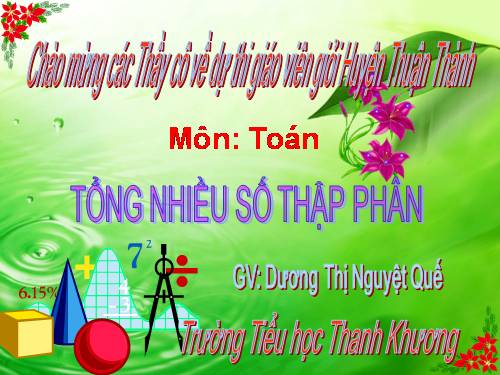 Tổng nhiều số thập phân