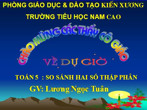 So sánh hai số thập phân