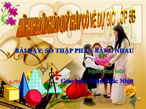 Số thập phân bằng nhau