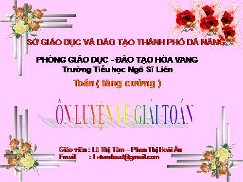 Ôn tập về giải toán