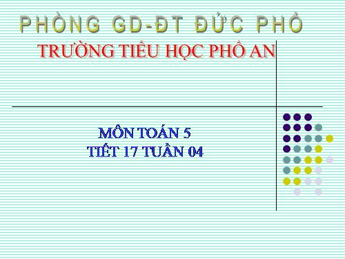 Ôn tập và bổ sung về giải toán (tiếp theo)