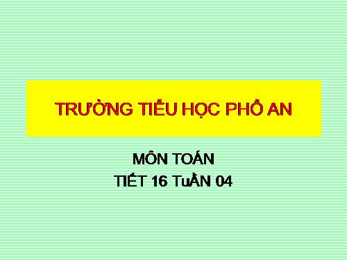 Ôn tập và bổ sung về giải toán