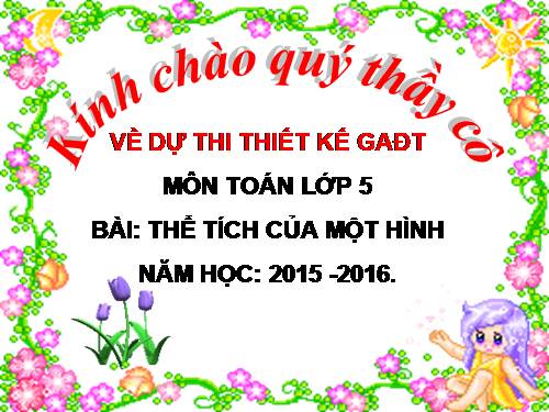 Thể tích của một hình