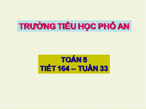 Một số dạng bài toán đã học