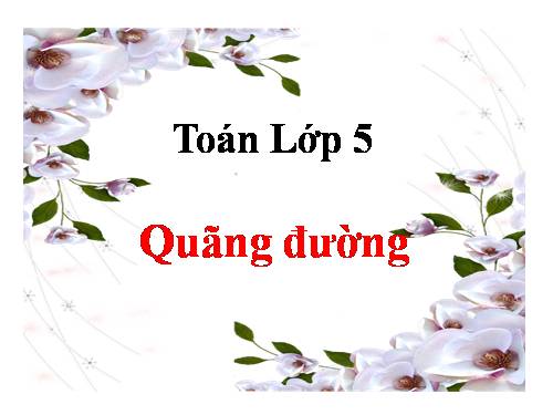 Quãng đường
