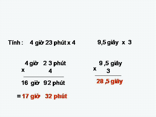 Nhân số đo thời gian với một số