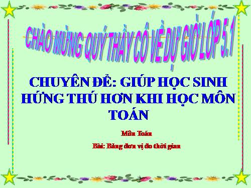 Bảng đơn vị đo thời gian