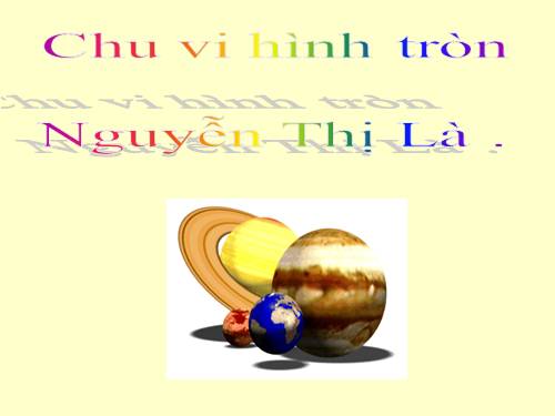 Chu vi hình tròn.