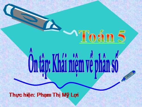 Ôn tập: Khái niệm về phân số