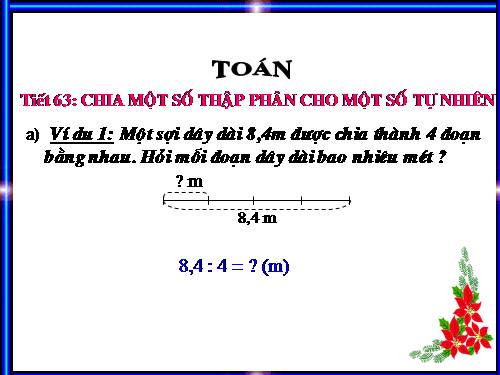 Chia một số thập phân cho một số tự nhiên