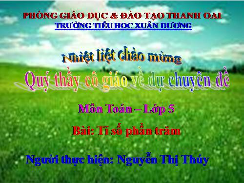 Tỉ số phần trăm