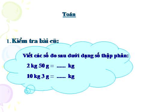 Viết các số đo diện tích dưới dạng số thập phân