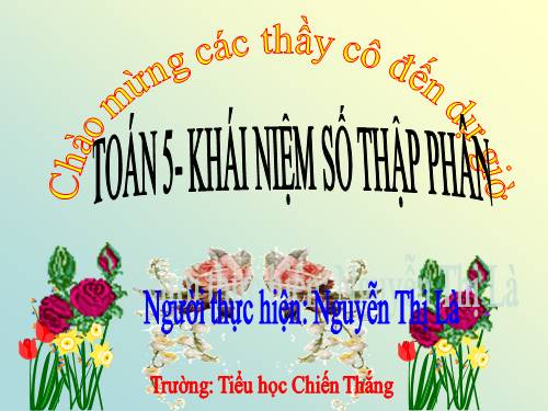 Khái niệm số thập phân