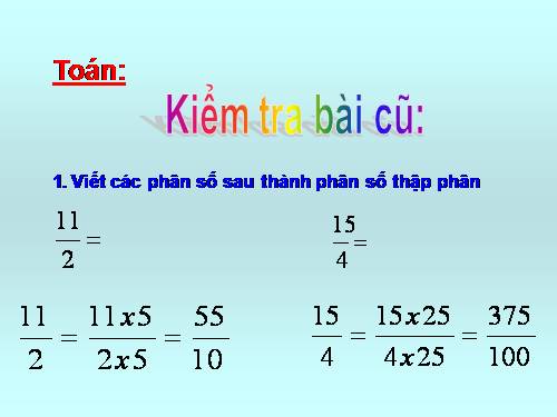 Ôn tập: Khái niệm về phân số