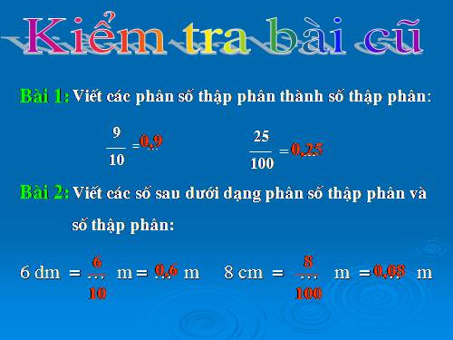 Khái niệm số thập phân