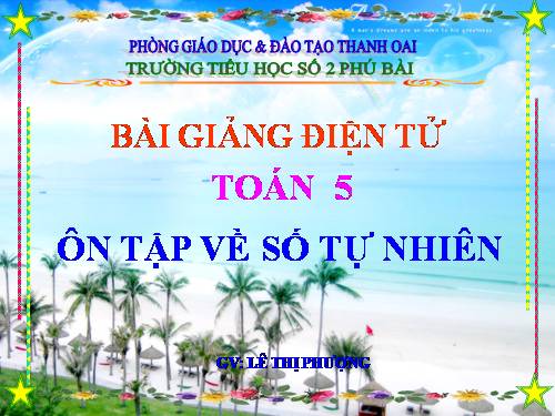 Ôn tập về số tự nhiên