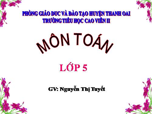 Bài giảng Tính DT HCN