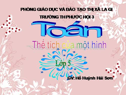 Thể tích hình hộp chữ nhật