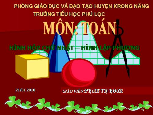 Hình hộp chữ nhật. Hình lập phương