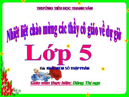 Khái niệm số thập phân