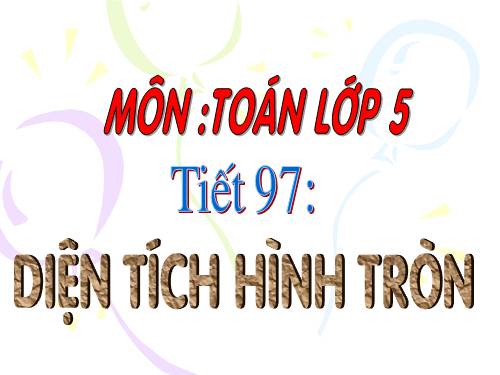 Diện tích hình tròn